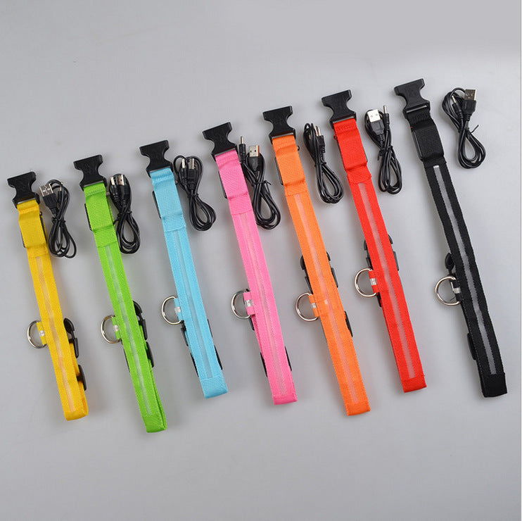 LED Pet Dog Luminous Collar Night Safety
