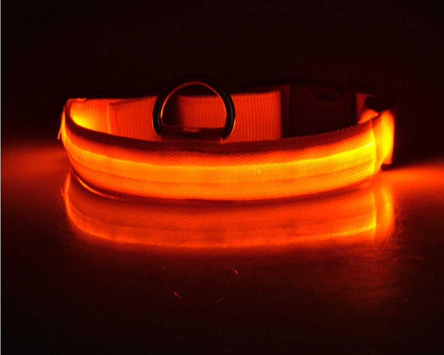 LED Pet Dog Luminous Collar Night Safety
