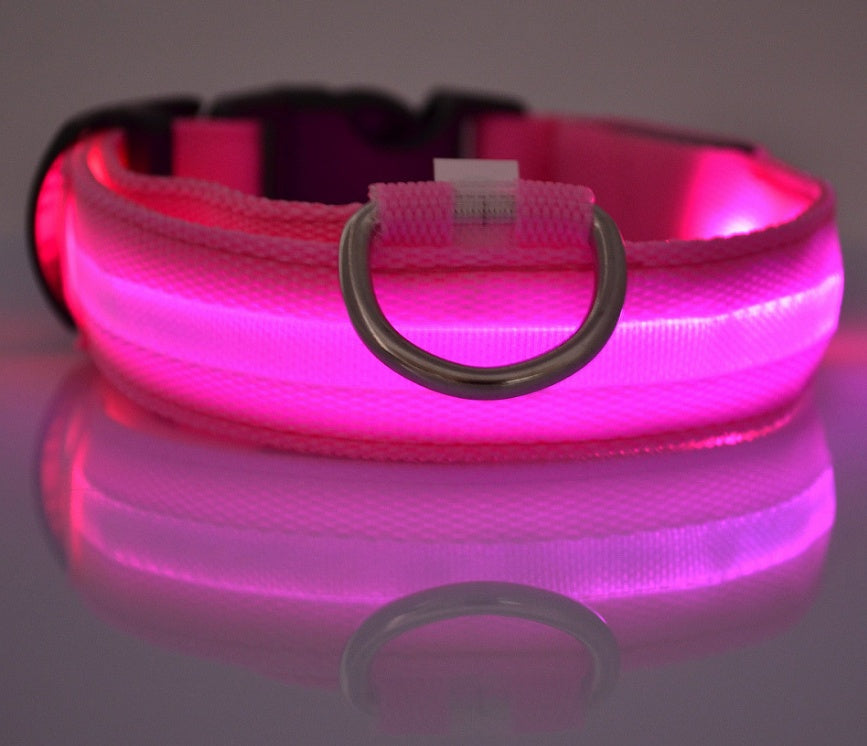 LED Pet Dog Luminous Collar Night Safety