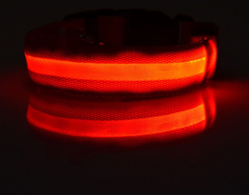 LED Pet Dog Luminous Collar Night Safety