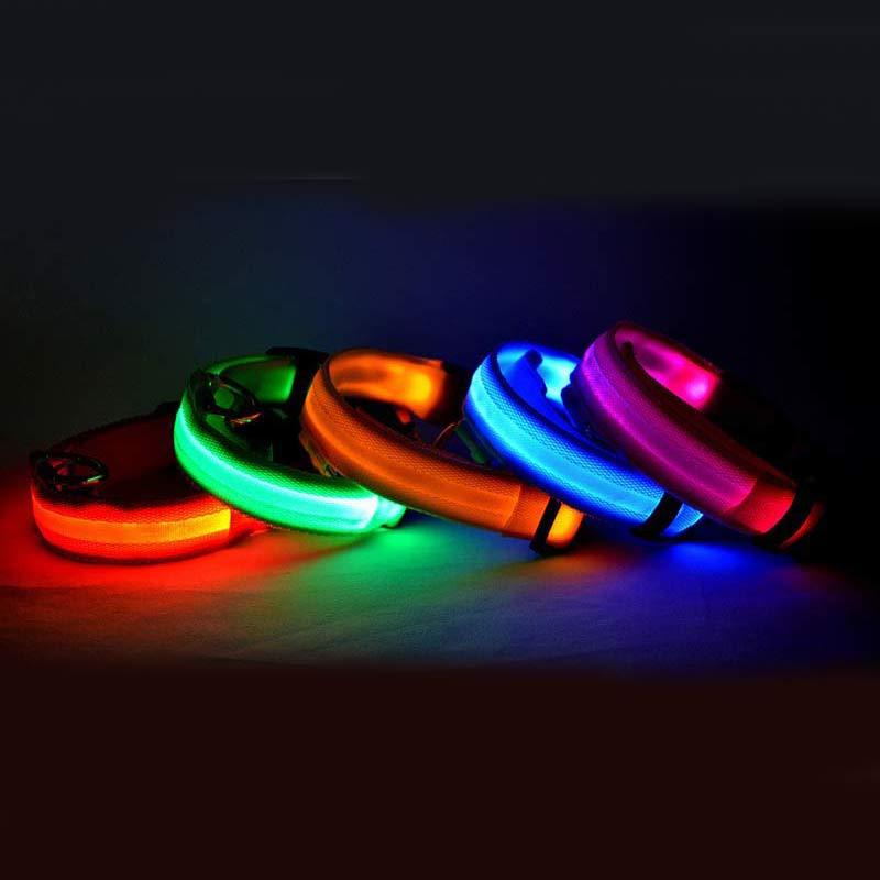 LED Pet Dog Luminous Collar Night Safety