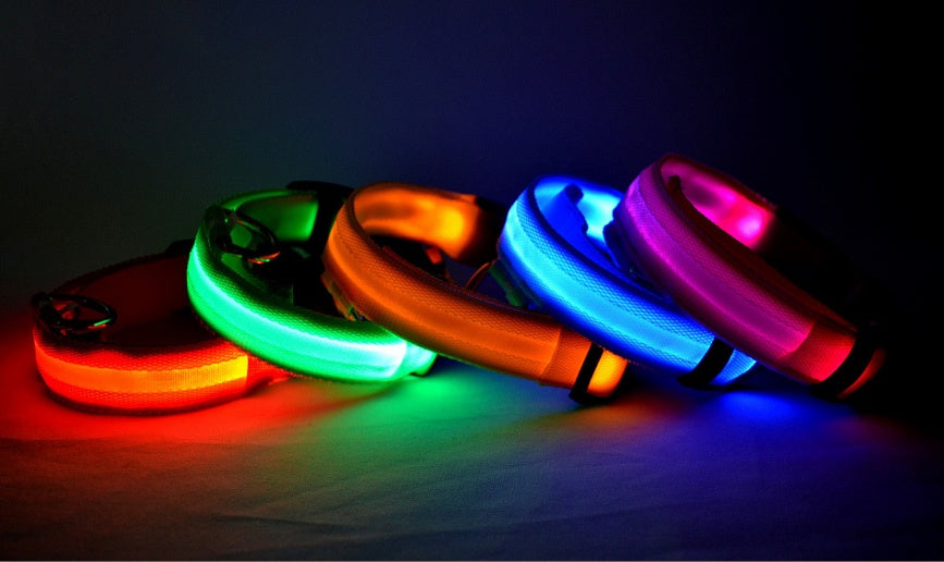 LED Pet Dog Luminous Collar Night Safety