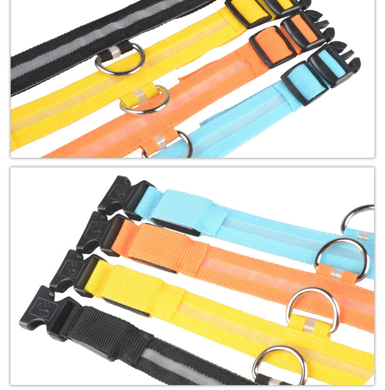 LED Pet Dog Luminous Collar Night Safety