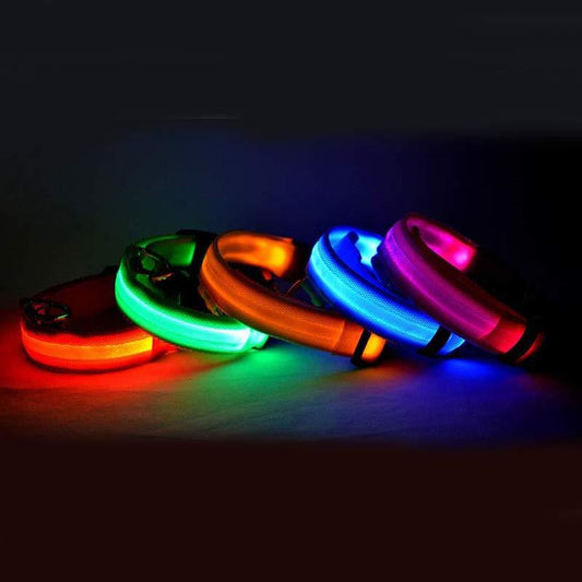 LED Pet Dog Luminous Collar Night Safety