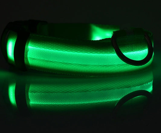 LED Pet Dog Luminous Collar Night Safety